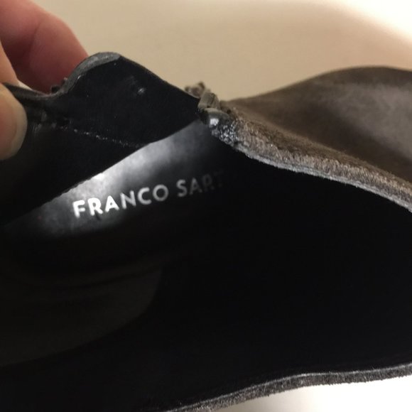 Franco Sarto Ladies Heeled Booties Size 7.5 M Boots Black Grey - Picture 5 of 16